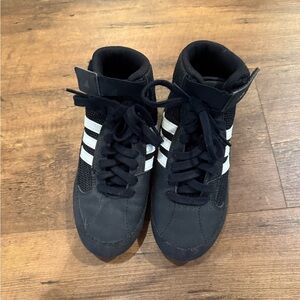 Adidas Black Sneakers with White Stripes